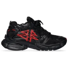 Baskets Runner Graffiti « Mailles et nylon noir et rouge » 677403W3RBQ1060