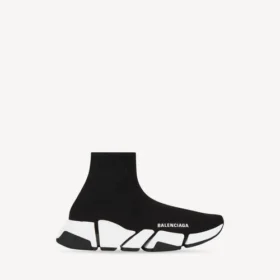 Baskets Speed 2.0 pour femme en tricot recyclé avec semelle bicolore noir/blanc