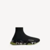 Baskets Speed 2.0 pour homme, semelle entièrement transparente, en tricot recyclé, noir/kaki Baskets Speed 2.0 pour homme, semelle entièrement transparente, en tricot recyclé, noir/kaki