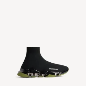 Baskets Speed 2.0 pour homme, semelle entièrement transparente, en tricot recyclé, noir/kaki