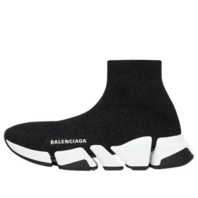 Baskets Speed 2.0 « Tricot noir brillant avec semelle blanche » 636833W2DC11091