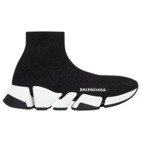 Baskets Speed 2.0 « Tricot noir brillant avec semelle blanche » 636833W2DC11091