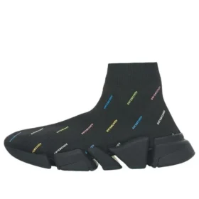 Baskets Speed 2.0 « Tricot recyclé noir avec logo multicolore sur toute la surface » 617196W2DF01088