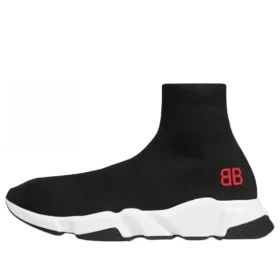 Baskets Speed « Tricot noir avec logo BB rouge » 514218W05G01000