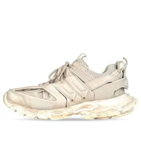 Baskets Track 1.0 « Maille et tissu aspect daim beige délavé et blanc » 542436W3CN29700