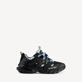 Baskets Track Shirt pour homme, noir/bleu