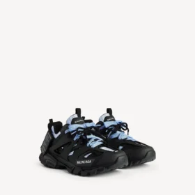 Baskets Track Shirt pour homme, noir/bleu