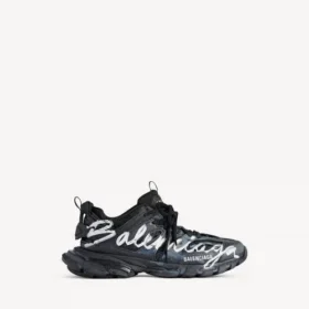 Baskets Track Signature pour homme, noir/blanc