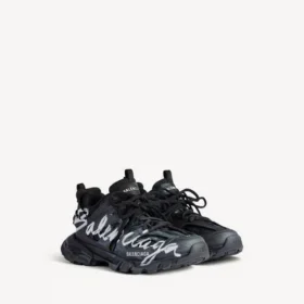 Baskets Track Signature pour homme, noir/blanc