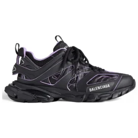 Baskets Track Sock « Tricot et nylon noir et violet clair » 736328W3SKC1058