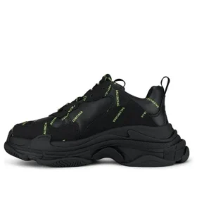 Baskets Triple S « Allover Logo – Noir et jaune fluo » 536737W2FA11070