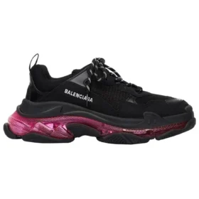 Baskets Triple S « Clear Sole – Noir Rose Néon » 541624W2FR11053