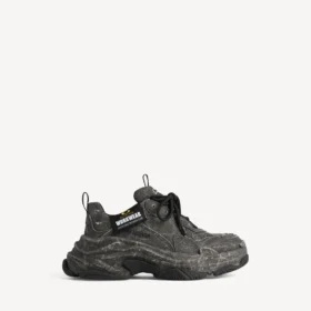 Baskets Triple S en toile pour homme, couleur noire