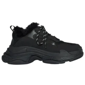 Baskets Triple S « Faux Fur Black » 668563W3CQ51000