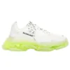 Baskets Triple S « Semelle transparente – Blanc jaune fluo » 541624W2FR19073