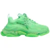Baskets Triple S à semelle transparente « Vert néon » 544351W2CF13801