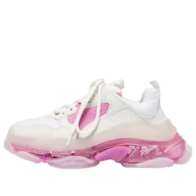 Baskets Triple S à semelle transparente « White Pink » 544351W09ON9025