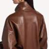 Blouson à col montant pour femme, couleur marron Blouson à col montant pour femme, couleur marron