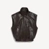 Blouson sans manches pour femme, couleur moka Blouson sans manches pour femme, couleur moka