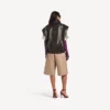 Blouson sans manches pour femme, couleur moka Blouson sans manches pour femme, couleur moka