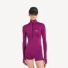 Body technique à manches longues pour femme, violet/orange
