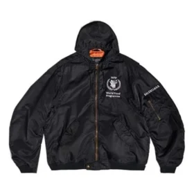 Bomber à capuche léger Balenciaga x WFP « Black » 752178TLO251000