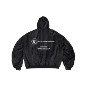 Bomber à capuche léger Balenciaga x WFP « Black » 752178TLO251000