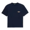 Bonjour T-shirt à col rond en coton Balenciaga « Navy » 594579THV608065