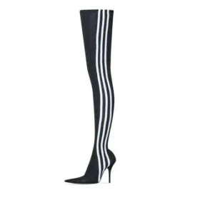 Bottes au-dessus du genou Balenciaga x adidas Knife « Noir Blanc » 724074W2ES11090