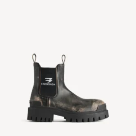 Bottes Chelsea Strike pour homme, noir/beige