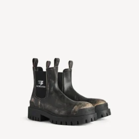 Bottes Chelsea Strike pour homme, noir/beige