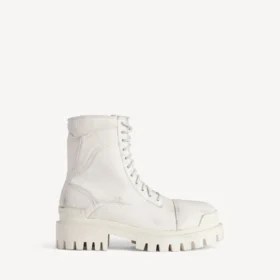 Bottes de combat pour homme, couleur blanche