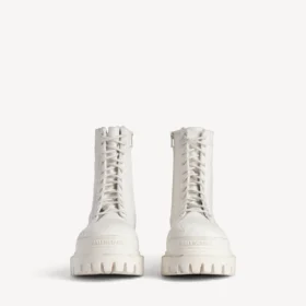 Bottes de combat pour homme, couleur blanche