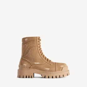 Bottes de combat pour homme, couleur marron