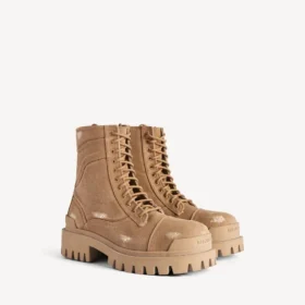 Bottes de combat pour homme, couleur marron