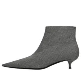Bottes en laine à carreaux et bout pointu « Grey » 579218W1SR01214
