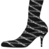 Bottes en spandex à logo Monogram de 80 mm « Black » 549784W1P601264