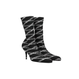 Bottes en spandex à logo Monogram de 80 mm « Black » 549784W1P601264
