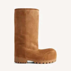 Bottes hautes en fourrure Alaska pour femme, couleur marron