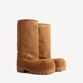 Bottes hautes en fourrure Alaska pour femme, couleur marron