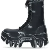 Bottes à lacets Bulldozer « Cuir de veau à contour noir » 672502WBEF21090
