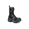 Bottes à lacets Bulldozer « Cuir de veau à contour noir » 672502WBEF21090