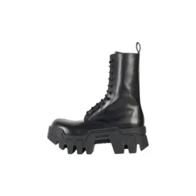 Bottes à lacets Bulldozer « Cuir de veau végétal noir » 671554WBCQ01000