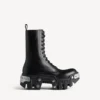 Bottes à lacets « Bulldozer » pour homme, couleur noire