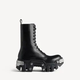 Bottes à lacets « Bulldozer » pour homme, couleur noire