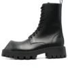 Bottes à lacets Rhino 25 mm « Cuir de veau lisse noir » 712638WBB501000