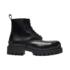Bottes mi-hautes « Black » à lacets en cuir de vachette, taille S 589338WA9601000