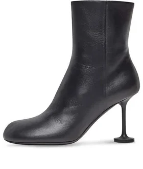 Bottes pour femme 90 mm « Cuir noir » 701937WBCR01000