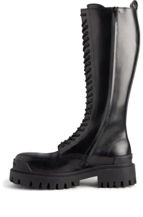 Bottes Strike 20 mm « Cuir de veau lisse noir mat » 763557WA9601000