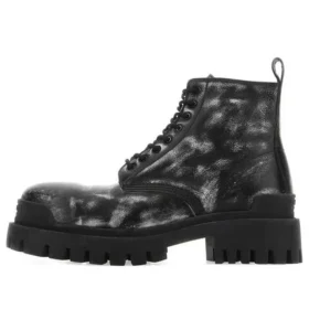 Bottes Strike « Cuir noir délavé » 589338WBEF19010